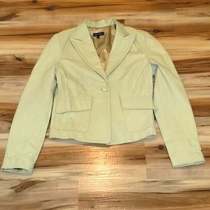 bebe Real Mint Green Leather Jacket